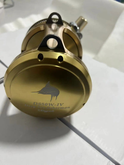 Professional Windlass Sea Boat Fishing Reel, Max Drag Slow Jigging, Drums Coil, Trolling Drums, 80W, 50W, 30kg Max, New, 2024