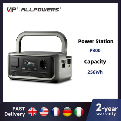 ALLPOWERS VOLIX P300 Portable Power Station 256Wh LiFePO4 Battery 300W (Peak 600W) AC Output
