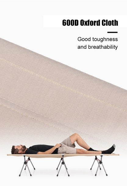 WESTTUNE Camping Cot with Leg Extenders Portable Folding Bed Ultralight Aluminum Alloy