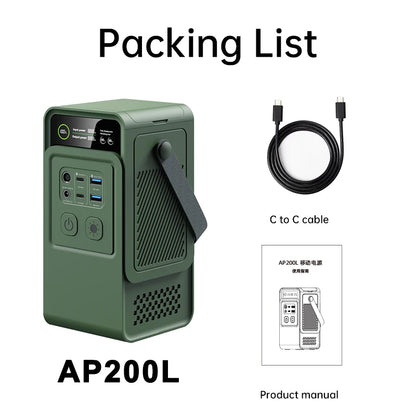 CTOLITY 200W 1800W Portable Power Station LiFePo4 Camping Solar Generator 110V 220V AC Energy Storage