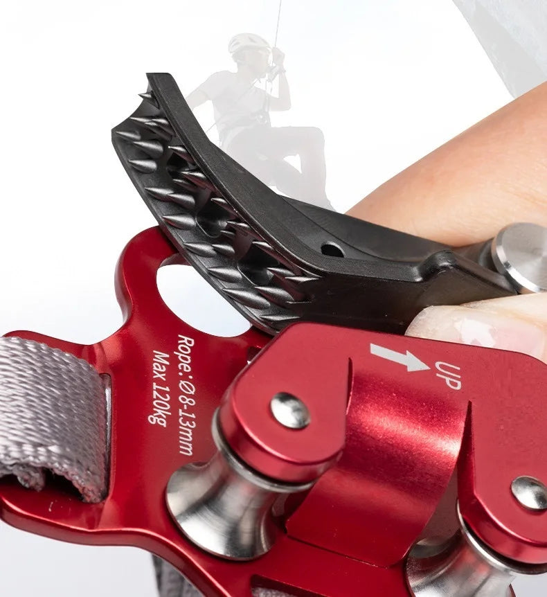 Outdoor Foot Ascender SRT Rock Climbing Riser With Pedal Belt Grasp Rope Gear Anti Fall Off Left Right Foot Ascend