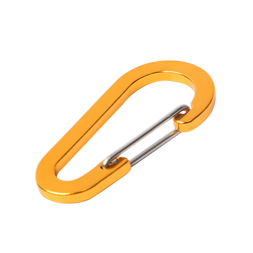 6/12Pcs Aluminum Alloy Carabiner Keychain Outdoor Camping Climbing Hiking Snap Clip Lock Buckle Hook