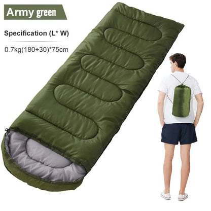 Camping Sleeping Bag Lightweight Backpacking Outdoor Mummy Cotton Winter Sleeping Bag