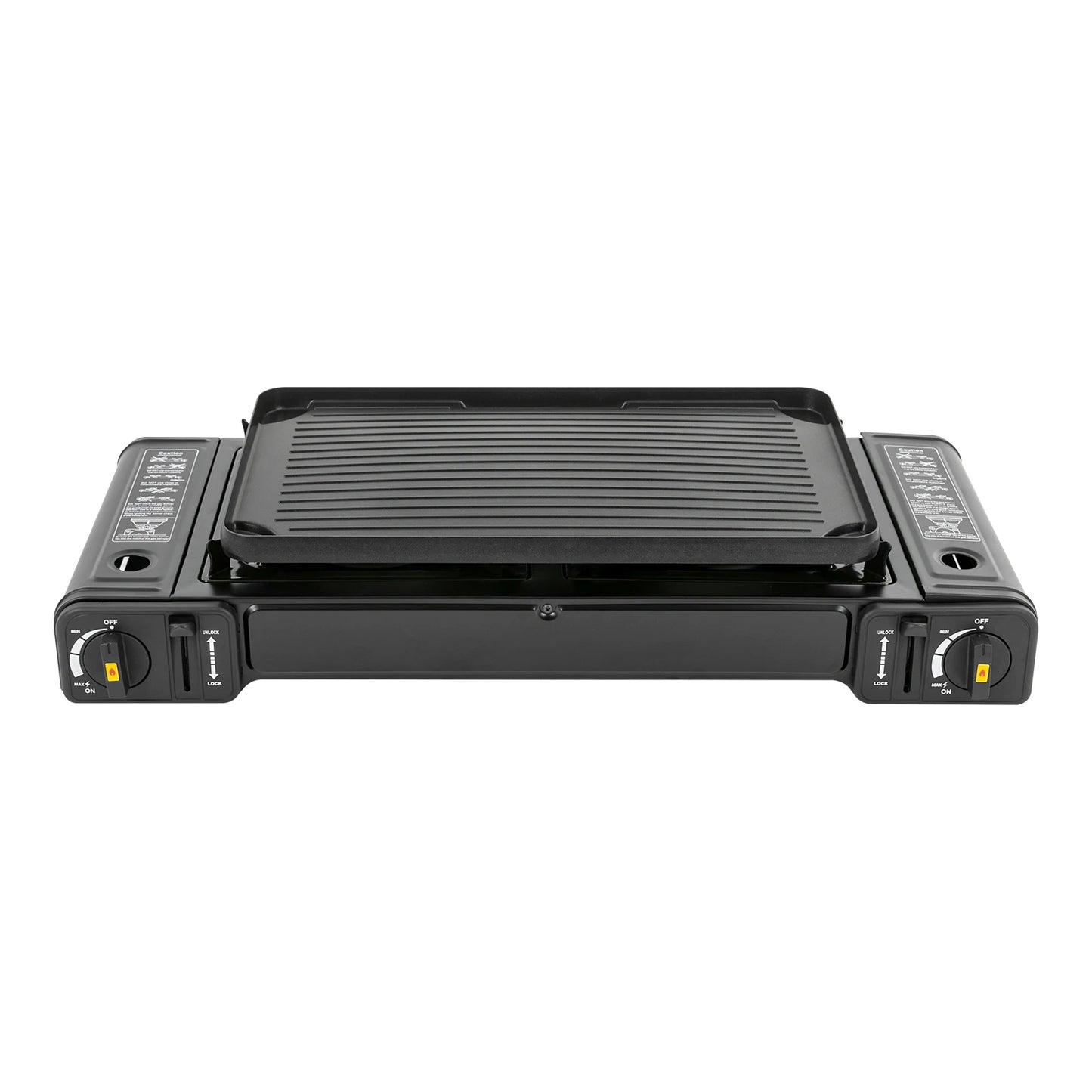 Double Head Barbecue Gas stove with Baking Tray   Outdoor