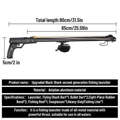 Fishing Slingshot Rod with Reel   Aluminum  Fishing Device