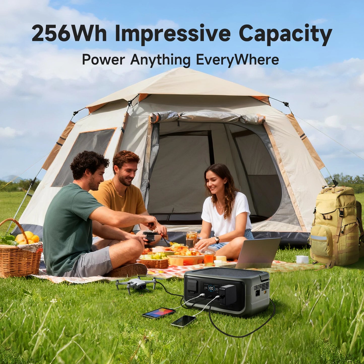 ALLPOWERS VOLIX P300 Portable Power Station 256Wh LiFePO4 Battery 300W (Peak 600W) AC Output