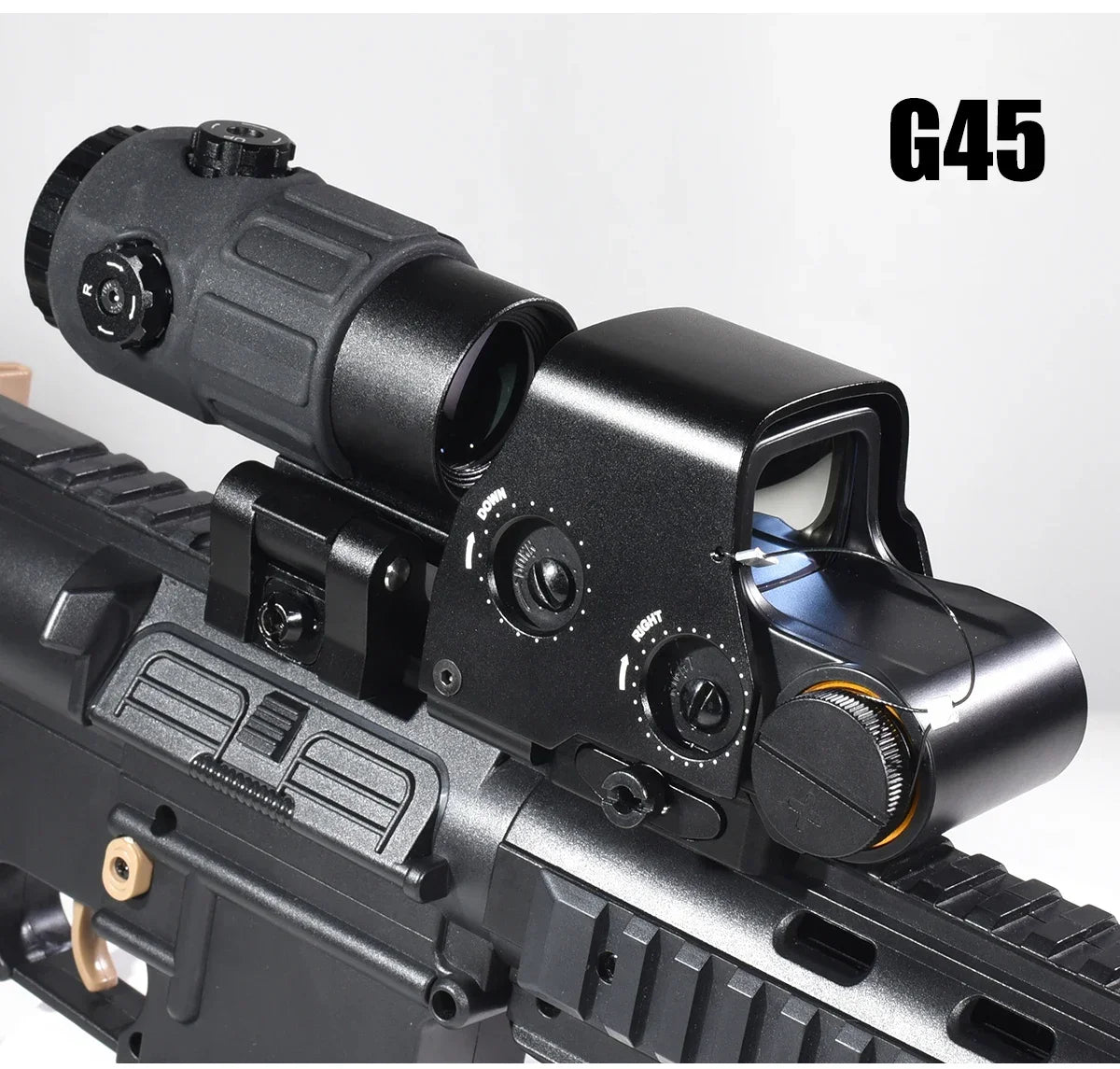 558 G33 Combo Hunting Holographic Sight Red Green Dot Reflex Tactical G43 G45 3X 5X Magnifier Sight Folding Side Flip Riflescope