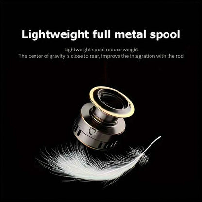 Spinning reels with metal spool and metal rocker arm, 5.2:1 gear ratio,