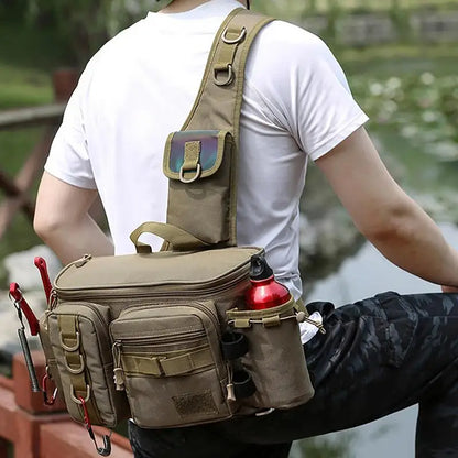 Fishing Waist Pack Sling Bag Water-Resistant  Lightweight