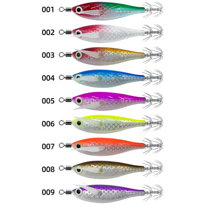 Luminous Squid Hook Squid Fishing Lure with 3D Eyes