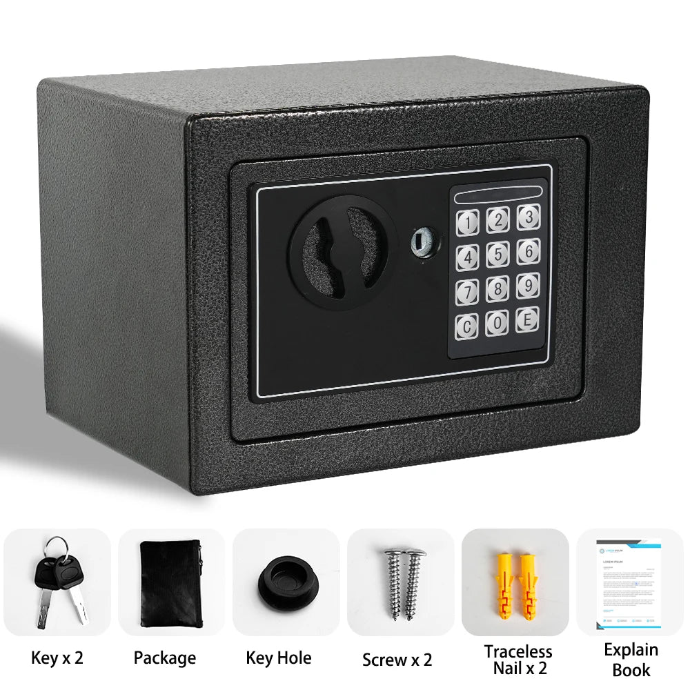 Ireproof Safes with Fireproof Money Bag Sensor Light Digital Keypad Home Safe