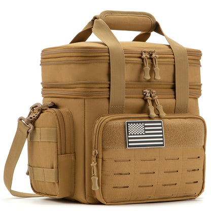 Tactical Lunch Box Expandable 18L Insulated Cooler Bag Leak Proof Lunch Bag for Work Camping Outdoor