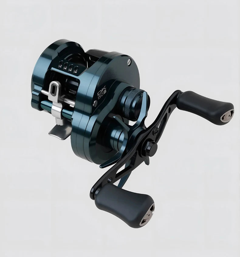 Kawa Fishing Reel Cast Drum Wheel DK100/150/200 Drag 7/15kg Casting Reel12+1BB Weigt 188/203g Metal Body Handle With Rubber Knob