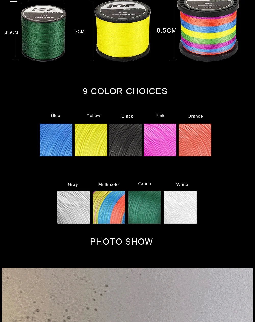 JOF 8 Strands 1000M 500M 300M Carp Fishing Line Braided PE Multifilament X8 Threads Weaves 20-100LB Peche Accessoire