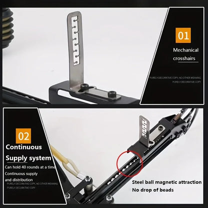 60LBS 40 Series Compound Bow Multi Strand Rubber Band Pulley Bow Outdoor Hunting And Shooting Slingshot Tools