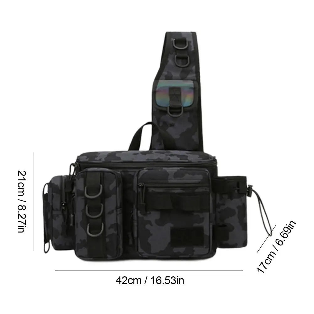 Fishing Waist Pack Sling Bag Water-Resistant  Lightweight