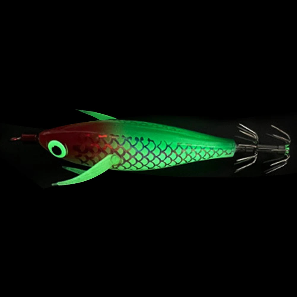 Luminous Squid Hook Squid Fishing Lure with 3D Eyes