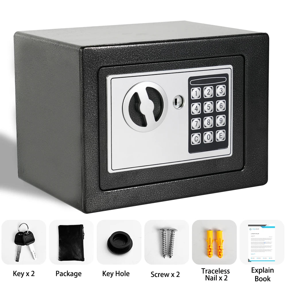 Ireproof Safes with Fireproof Money Bag Sensor Light Digital Keypad Home Safe