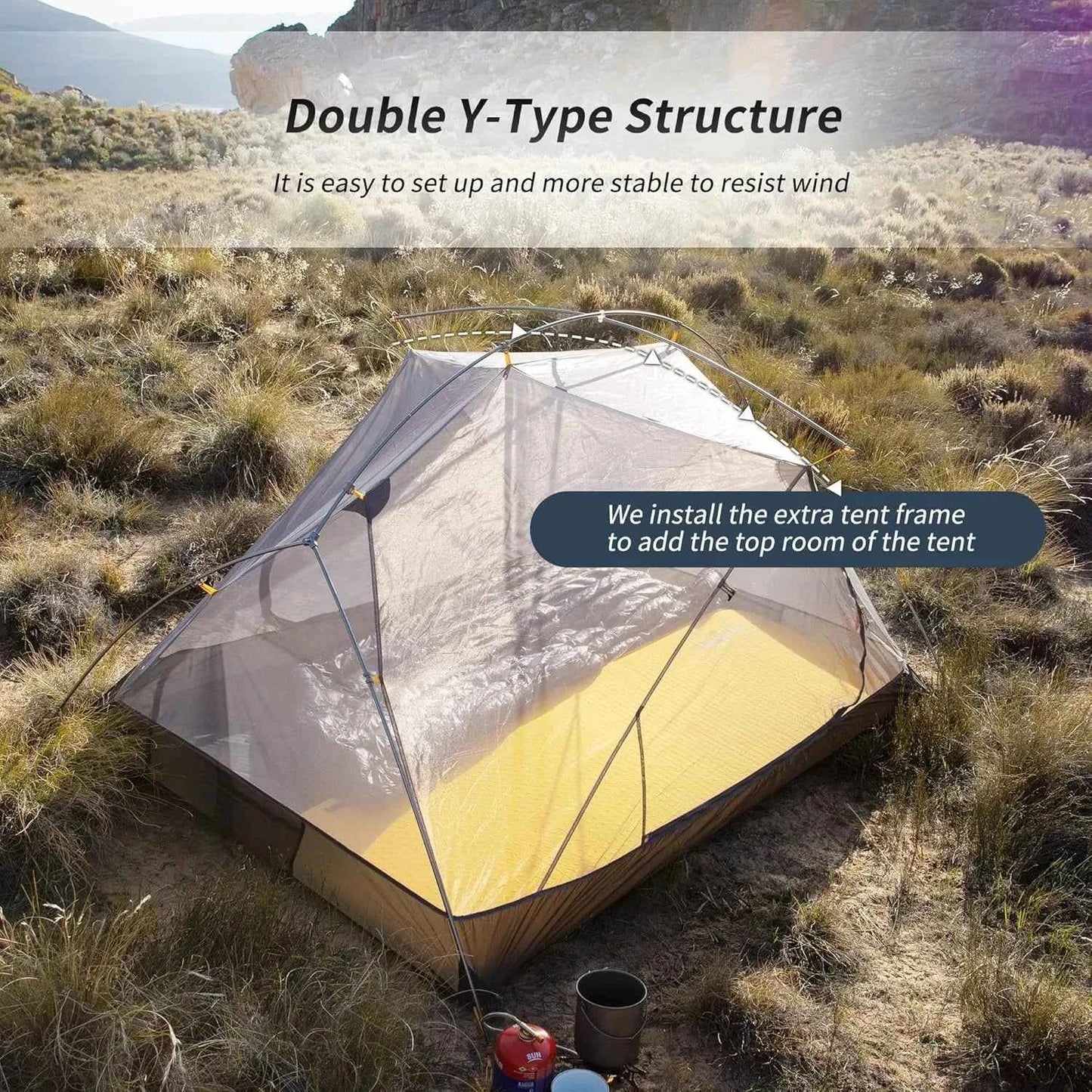 Naturehike Mongar Ultralight Tent 2 Person Waterproof PU3000mm Camping Tent Double Layer