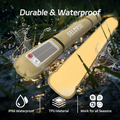 SELORSS Solar Camping Lantern 2000mAh Folding  Waterproof 3 Warm Light for Hiking Camping Fish USB-Type C