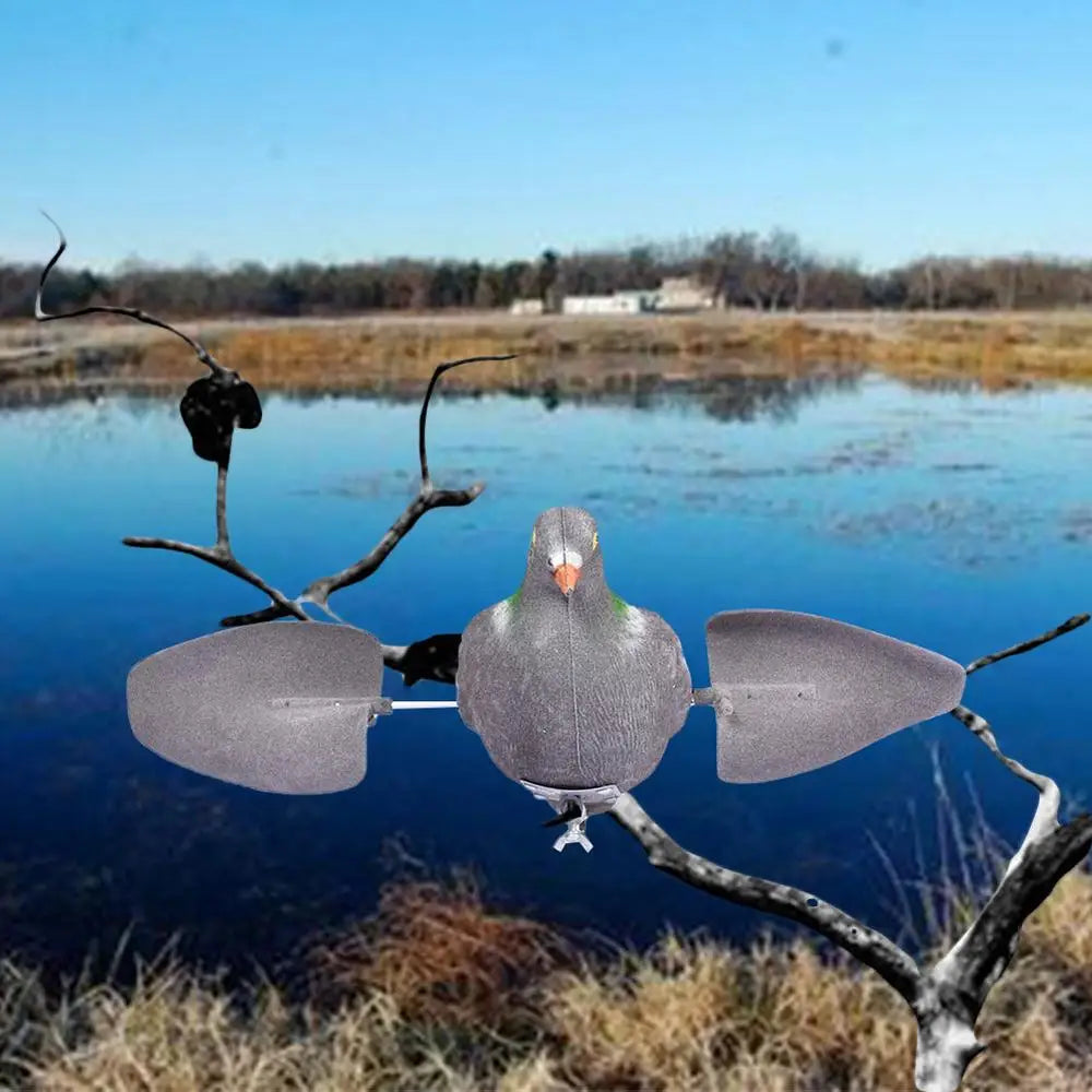 Outdoor Pigeons Motion Decoy Wind Decoy With Movable Wings For Hunting
