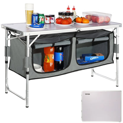 SucceBuy Camping Kitchen Table Quick set-up Folding Camping