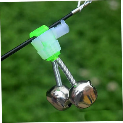 10-1PC Fishing Bite Alarms Fishing Rod Bells Tip Clip Bells Ring Green ABS