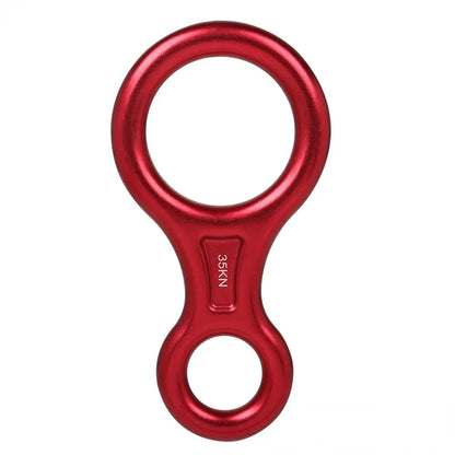 1Pcs Rock Climbing Carabine 8 Shape Rigging Descender Aluminum Figure Belay Device Abseiling 35kN Eight Ring Downhill Equipment