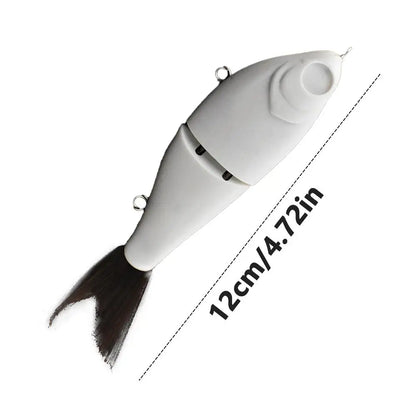 12cm  Unpainted Glider Swimbait Blank Artificial Slow Sinking Swim Bait