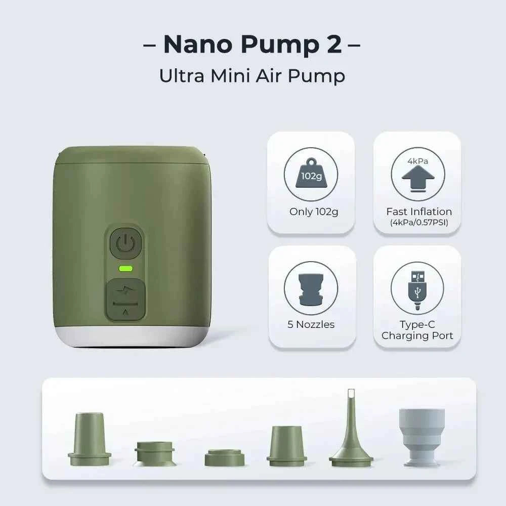 WESTTUNE Tiny Air Pump  4.5kPa  with Magnetic Design for Inflatable Air Mattress Sleeping Pads