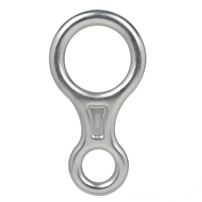 1Pcs Rock Climbing Carabine 8 Shape Rigging Descender Aluminum Figure Belay Device Abseiling 35kN Eight Ring Downhill Equipment
