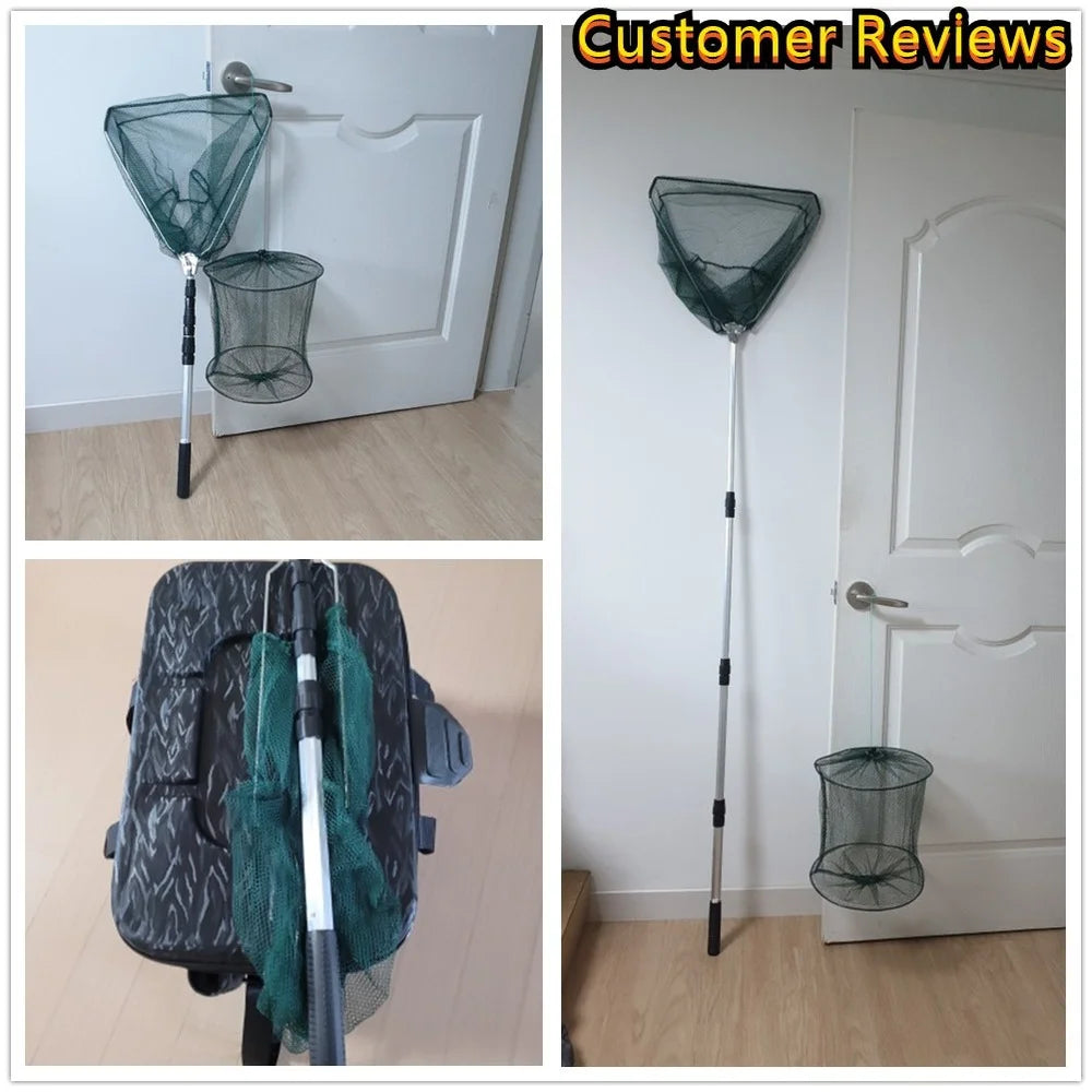 190cm 130cm 55cm Telescopic Landing Net Folding Fishing Pole Extending