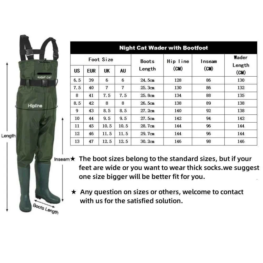 Fishing Wader for Men Women Waterproof Chest Wader with Boots Belt Breathable Lightweight