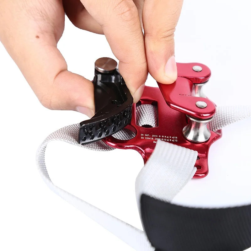 Outdoor Foot Ascender SRT Rock Climbing Riser With Pedal Belt Grasp Rope Gear Anti Fall Off Left Right Foot Ascend