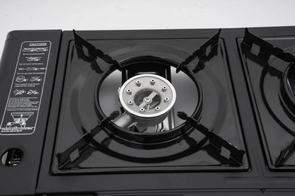 Portable Camping Stove with Storage Case, 2 Burner