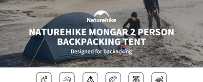 Naturehike Mongar Ultralight Tent 2 Person Waterproof PU3000mm Camping Tent Double Layer
