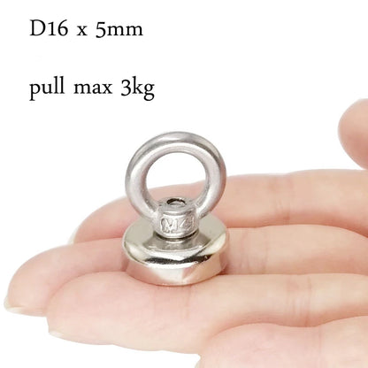 , Powerful Search Magnet with Eyebolt For Salvage Magnetic Fishing