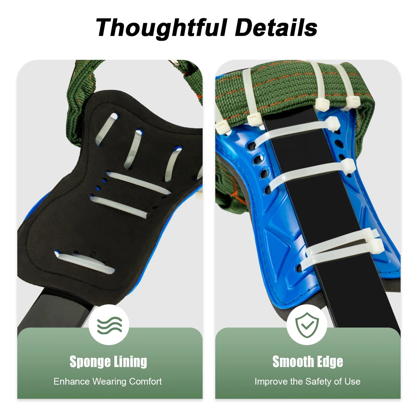 Tree Climbing Spikes Kit w/Safety Harness Gloves Double Teeth