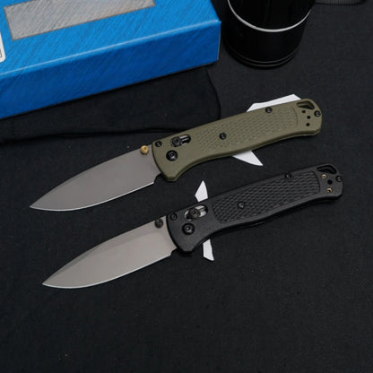 535 Outdoor Folding Knife (Military Green Grey Blade), Fiberglass Handle, Fishing, Hiking,