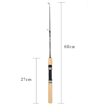 60/80/100cm Ice Fishing Pole Portable Carbon Fish Pole Light Weight