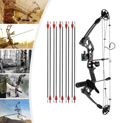 Compound Bow Arrow Set Right Hand Archery Compound Bows Draw Weight 30-55lbs,Adjustable  310fps