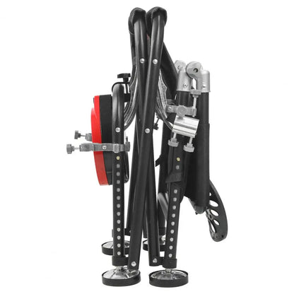 13 Gear Rise Fall 21cm Adjustment Fishing Chair with Backrest Rod Holder