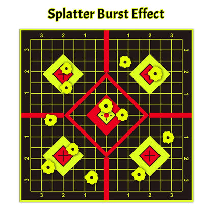 JOAXOR Splatter Adhesive Targets Stickers With Yellow Effect Square 12x12 Inch