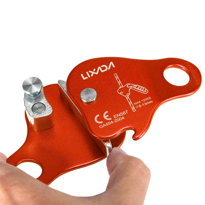 Climbing Ascender Lixada Climbing Protective Ascender 220LB Climbing  Device Rope Grip Outdoor Climbing Rigging 8-13MM Rope