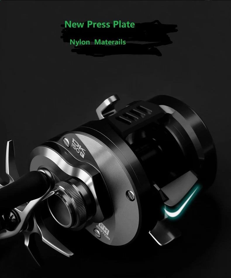 Kawa Fishing Reel Cast Drum Wheel DK100/150/200 Drag 7/15kg Casting Reel12+1BB Weigt 188/203g Metal Body Handle With Rubber Knob