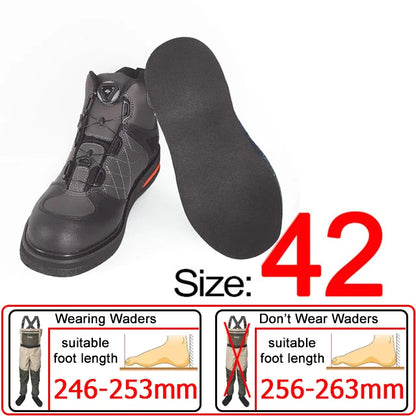 Fly Fishing Shoes, Fishing Waders Shoes, Felt Sole With Or Without Nails Fishing Boots, Self-lock Hunting Fishing Equipment
