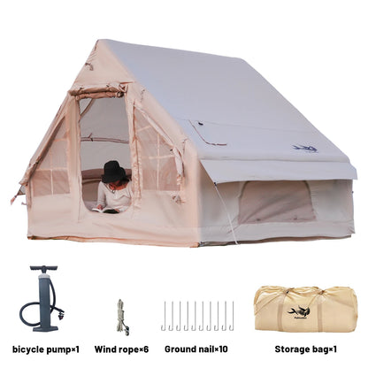 Inflatable Tents For Adult Camping, Luxury Camping Tents, Inflatable Tents With Stove Plug, 4/6/8 Person Family Camping