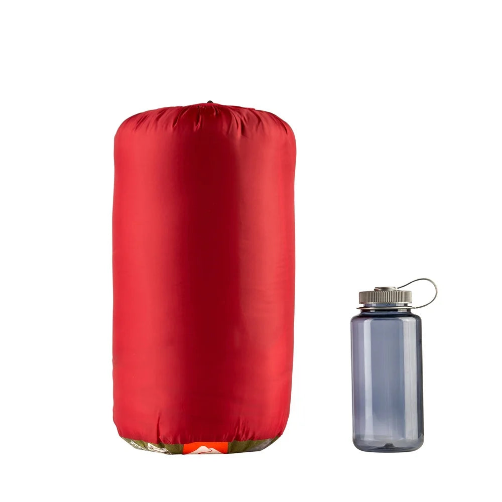 50F Warm Weather Sleeping Bag Compact Lightweight Camping Washable Insulated Polyester Fabric Stuff Sack