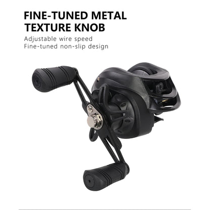 High Performance Baitcasting Reel 72 to 1 Gear Ratio 10kg Drag 18 Plus 1BB Ideal for Beginners Fishing Accessories