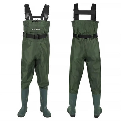 Waterproof Fishing Waders  Chest-Length  With Boots Durable Breathable Overalls Kit for Men Women Outdoor Raft Hunting
